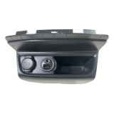 Porta Objetos Entrada Usb Tomada 12v Peugeot 208 2013 2019 Preto