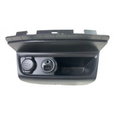 Porta Objetos Entrada Usb Tomada 12v Peugeot 208 2013 2019 Preto
